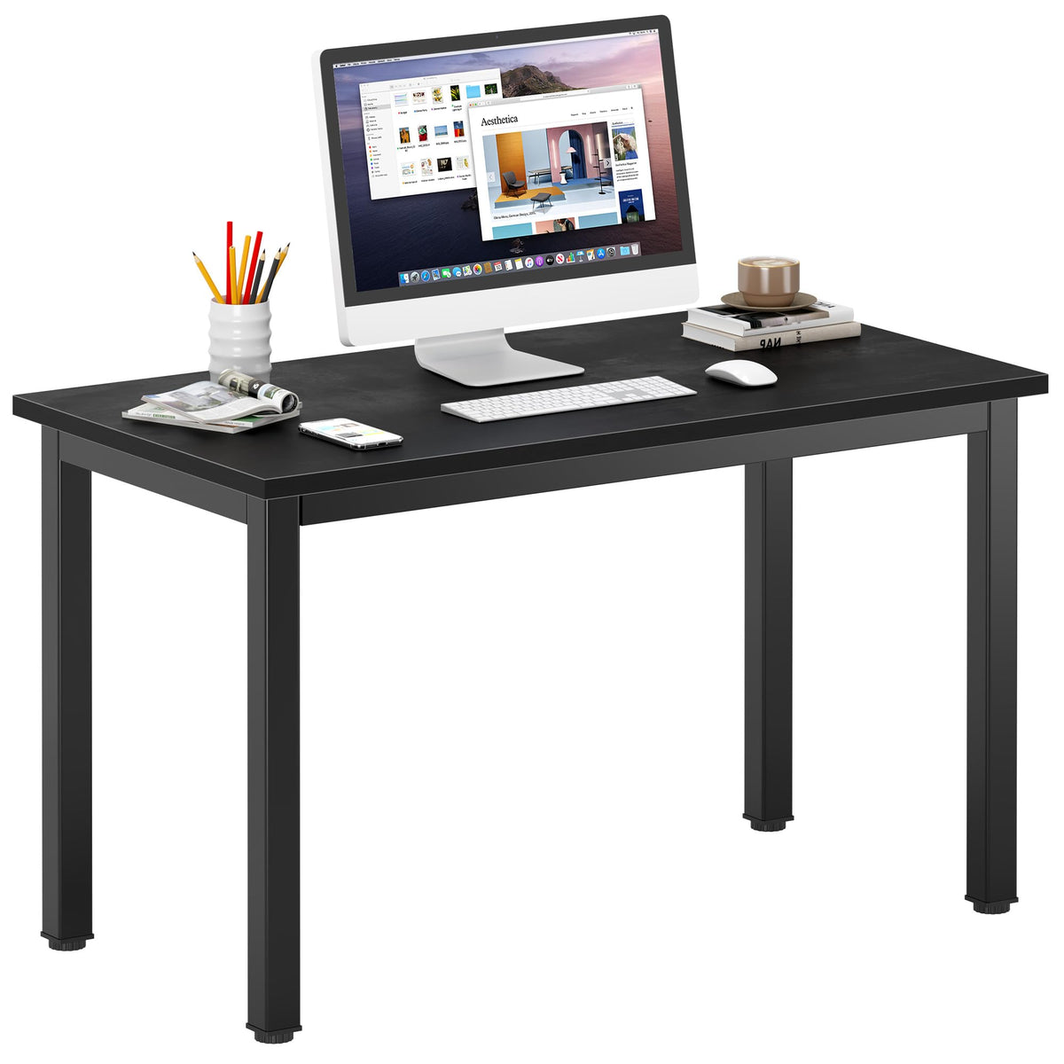 39 inches Black Computer Desk E77617