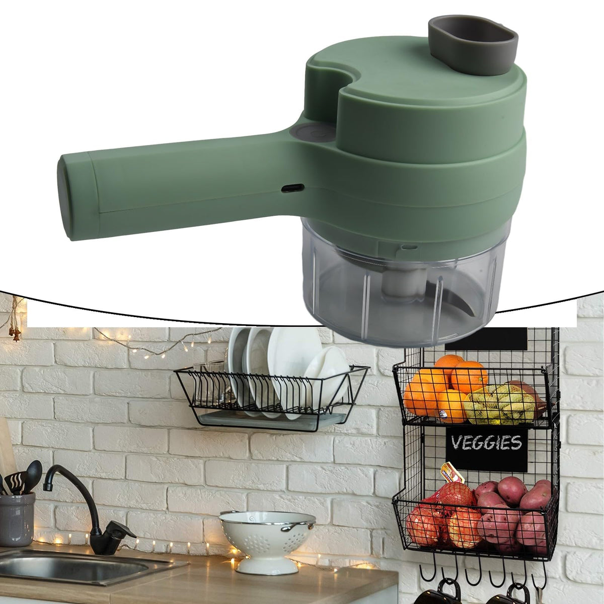 4 In 1 Portable Electric Vegetable Slicer Set P597254