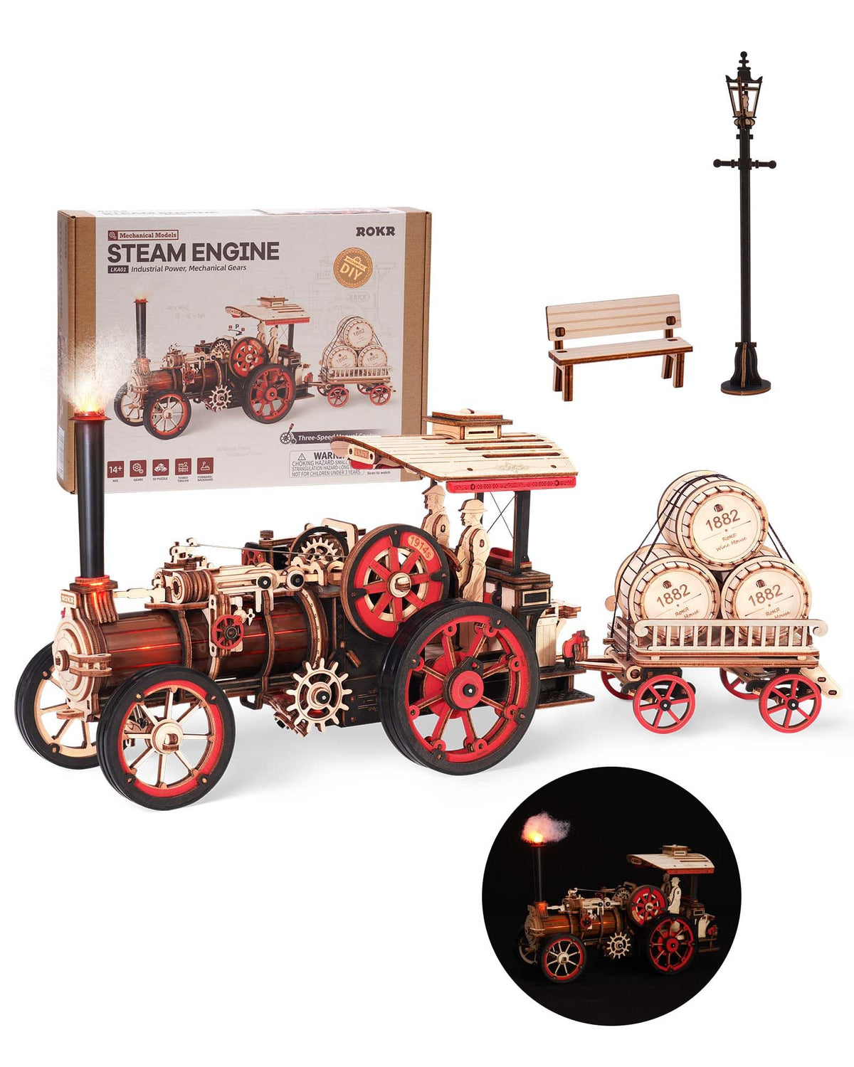 3D Puzzle 469pcs Wooden Mechanical Assembly Model Kit J410290