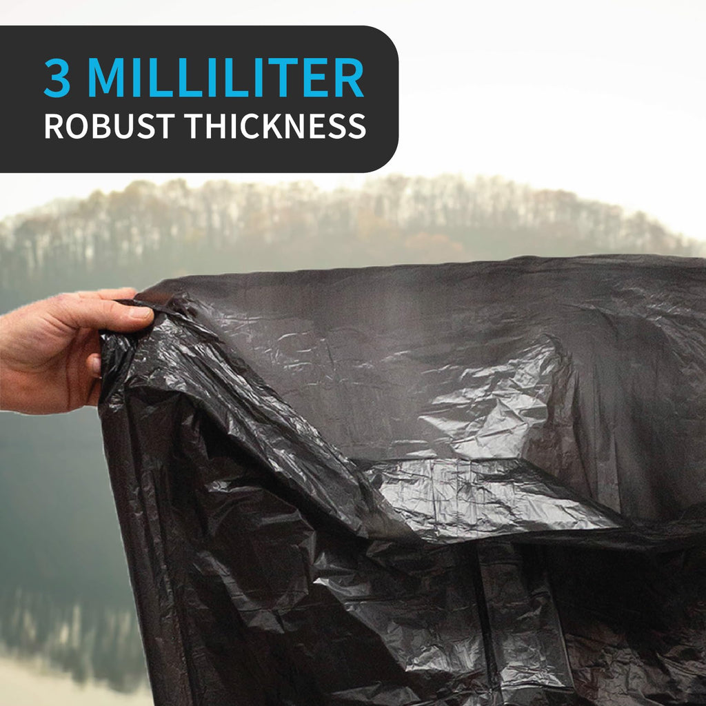 42 Gallon 3 MIL Black Heavy Duty Contractor Bags C436220