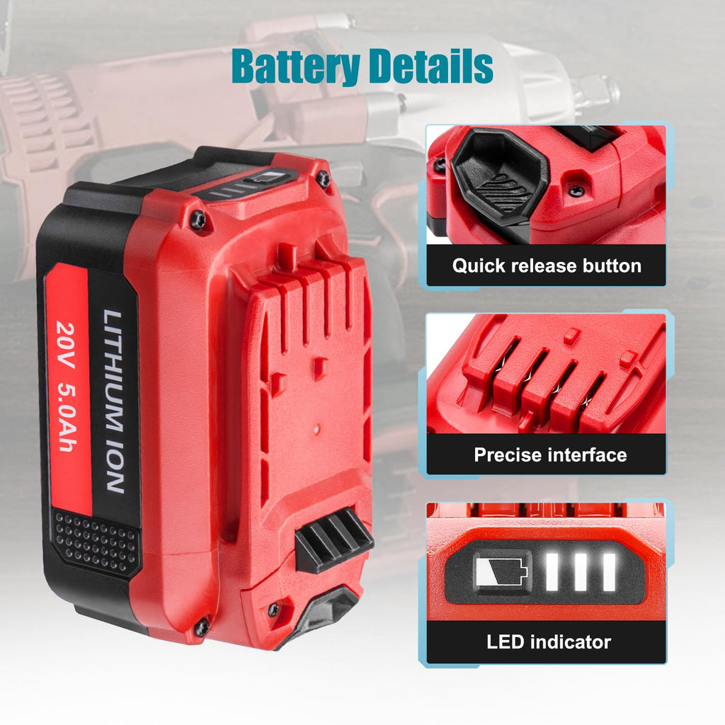 2 Pack 5.0Ah Lithium Battery L8427