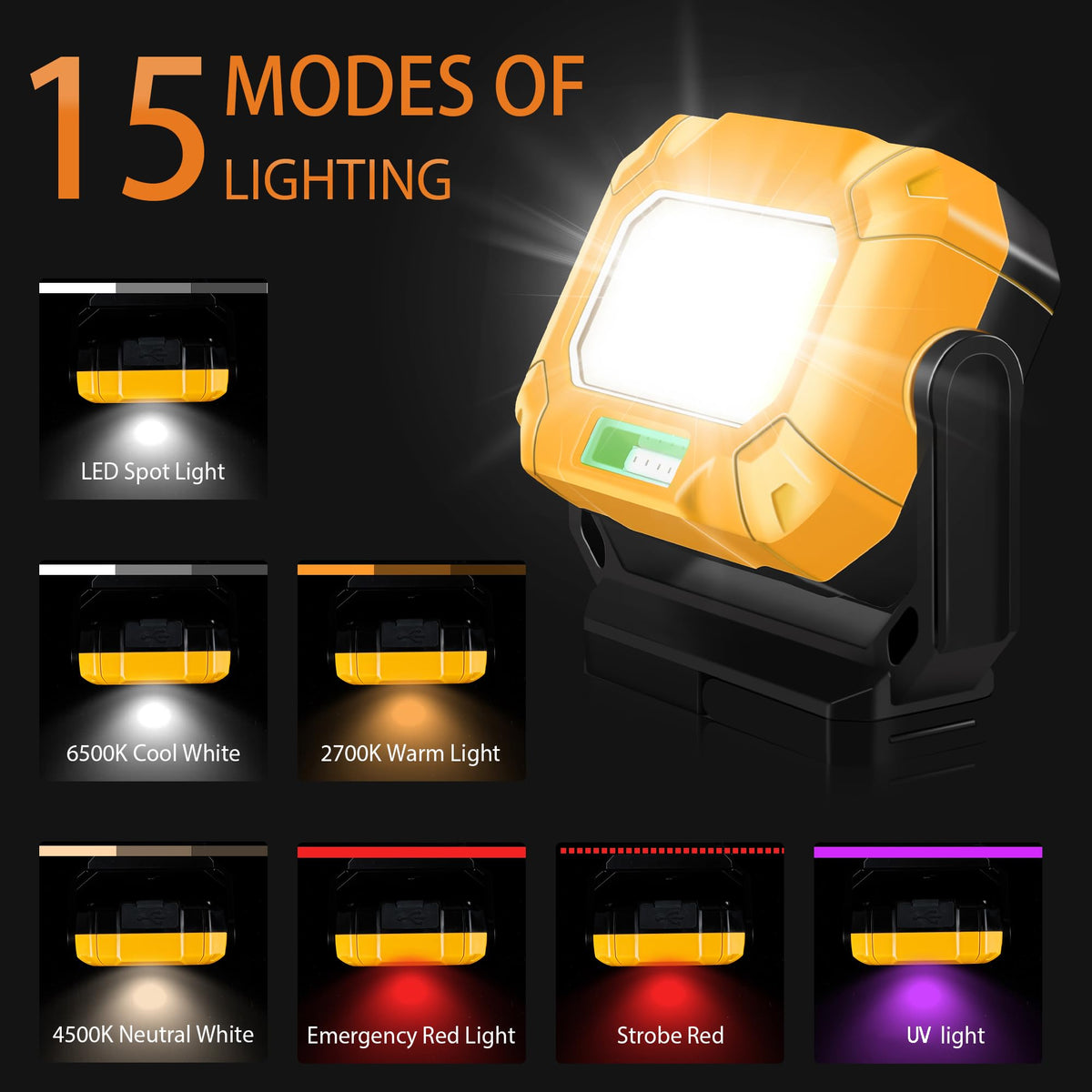 2 Pack Magnetic Rechargeable Work Light C9893