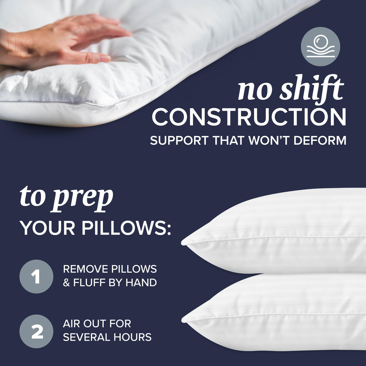 4 King Pillow Set Down Alt Memory Foam W78487