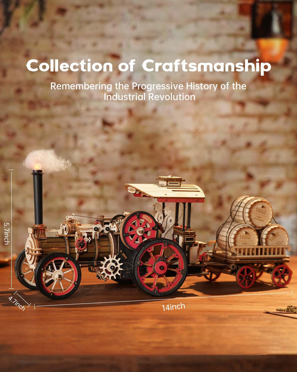 3D Puzzle 469pcs Wooden Mechanical Assembly Model Kit J410290
