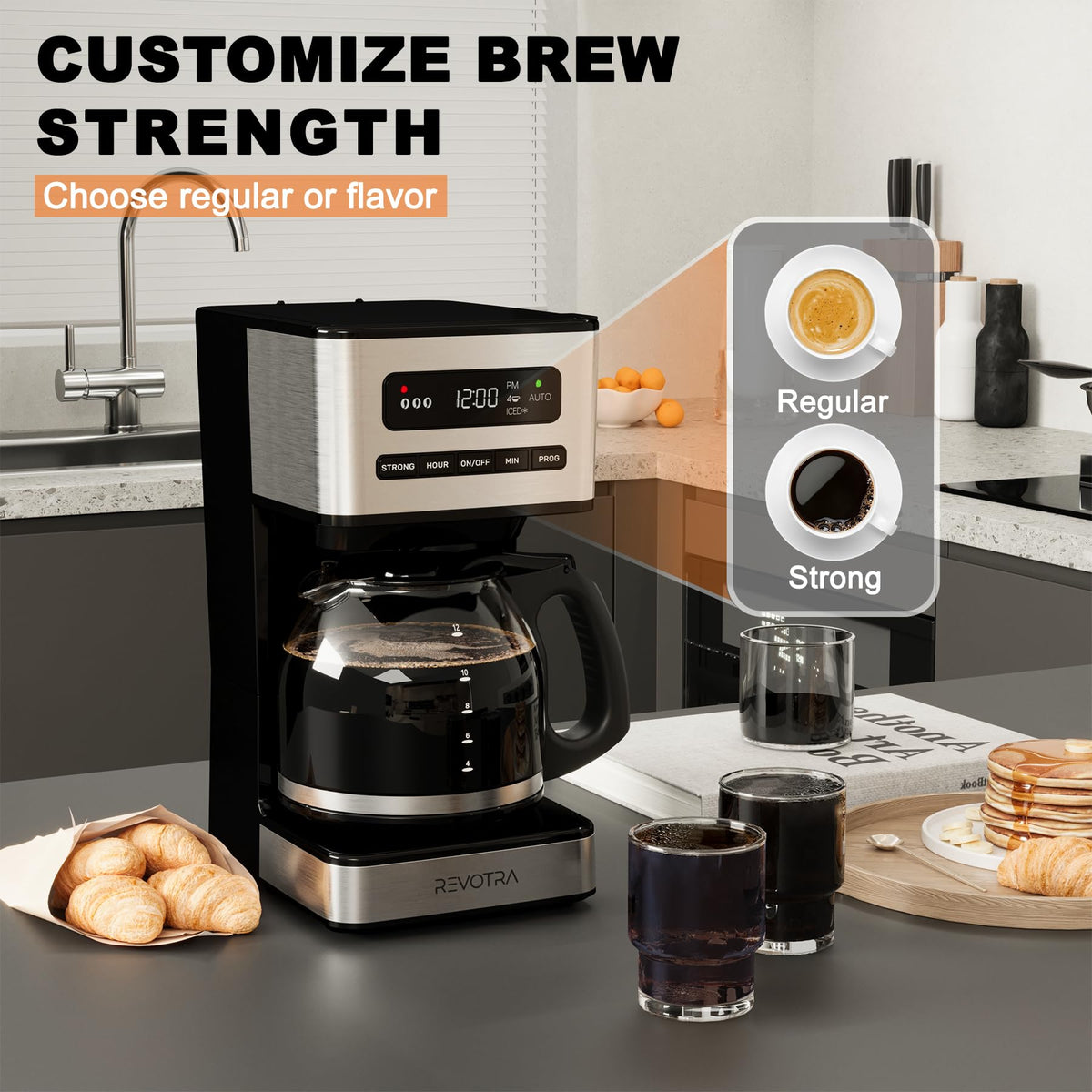 12 Cup Programmable Drip Coffee Maker E741