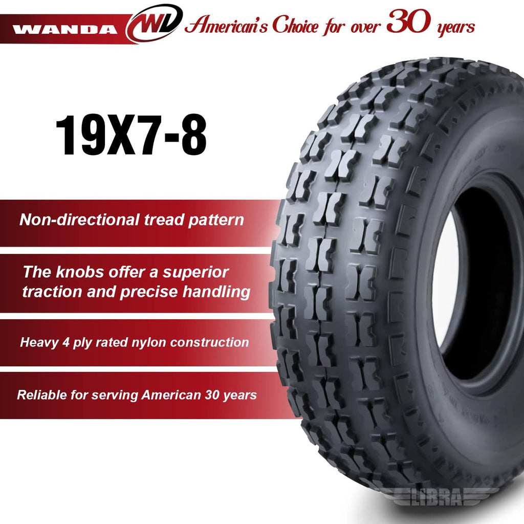 2 New Sport ATV Tires 19x7-8 4PR F748871