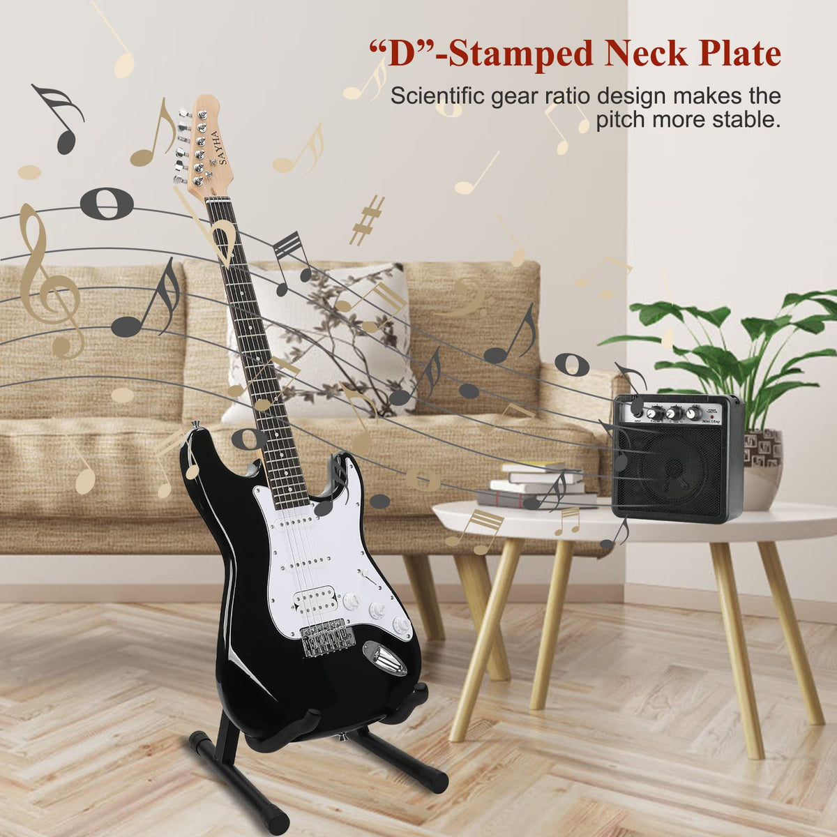 39 Inch HSS Pickups Electric Guitar Starter Kit with Amplifier Bag E8703