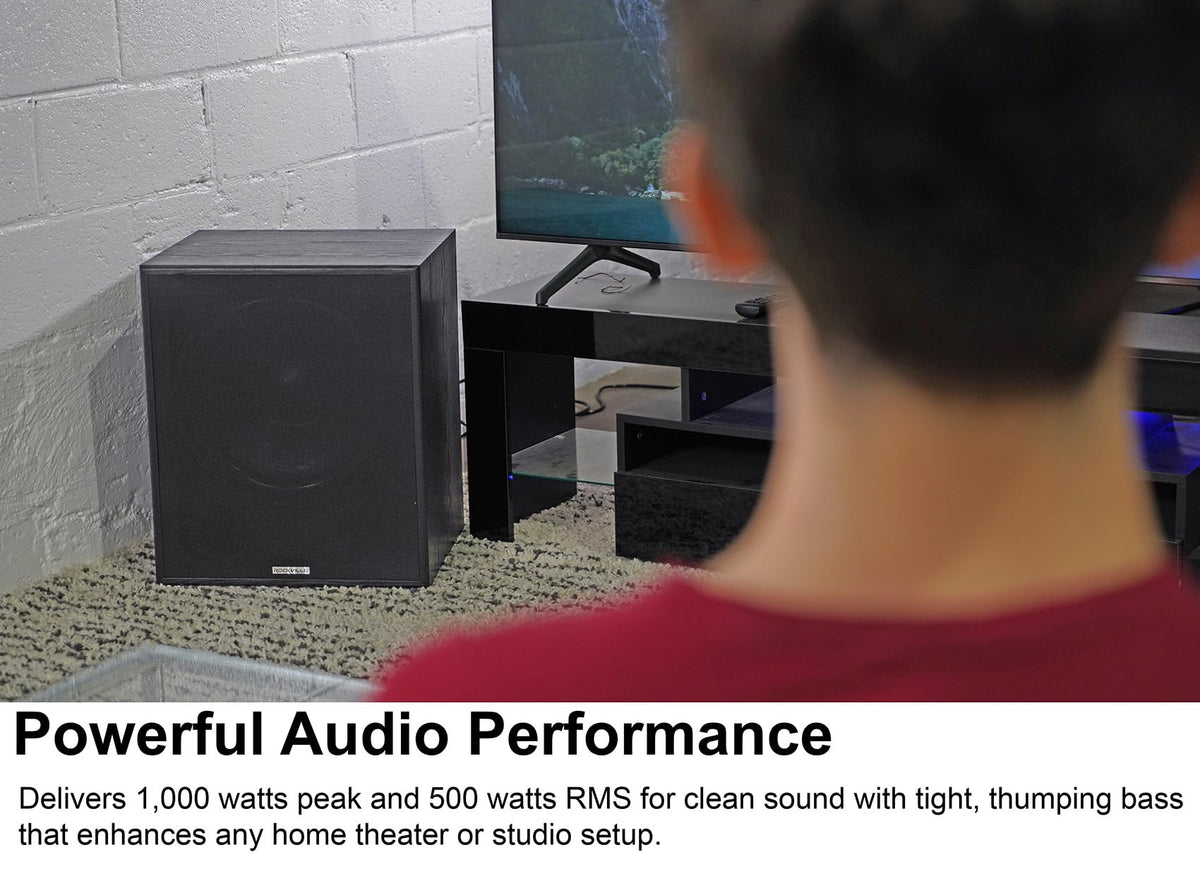 15" Black Powered Subwoofer C895