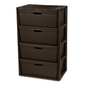 4 Drawer Brown Storage Tower W42806