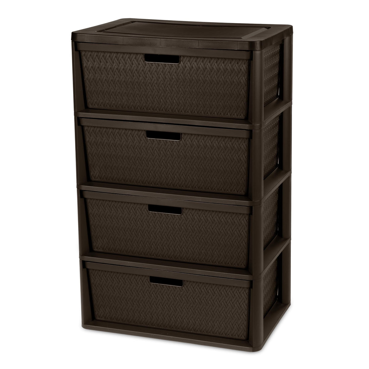 4 Drawer Brown Storage Tower W42806