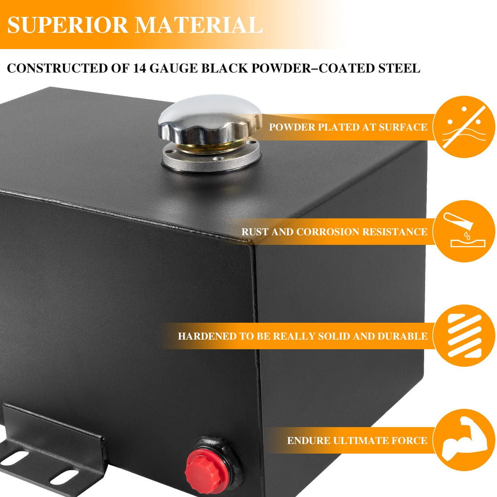 5 Gallon 14 Gauge Steel Hydraulic Fluid Reservoir Tank Y373015