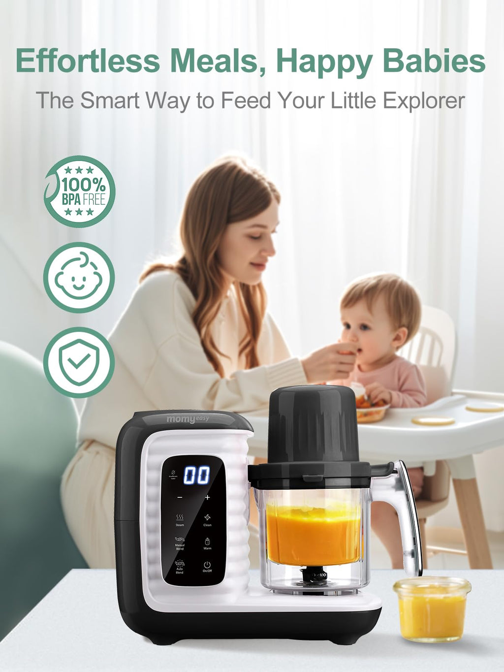 Baby Food Maker with Dual-Layer Steam Basket I472