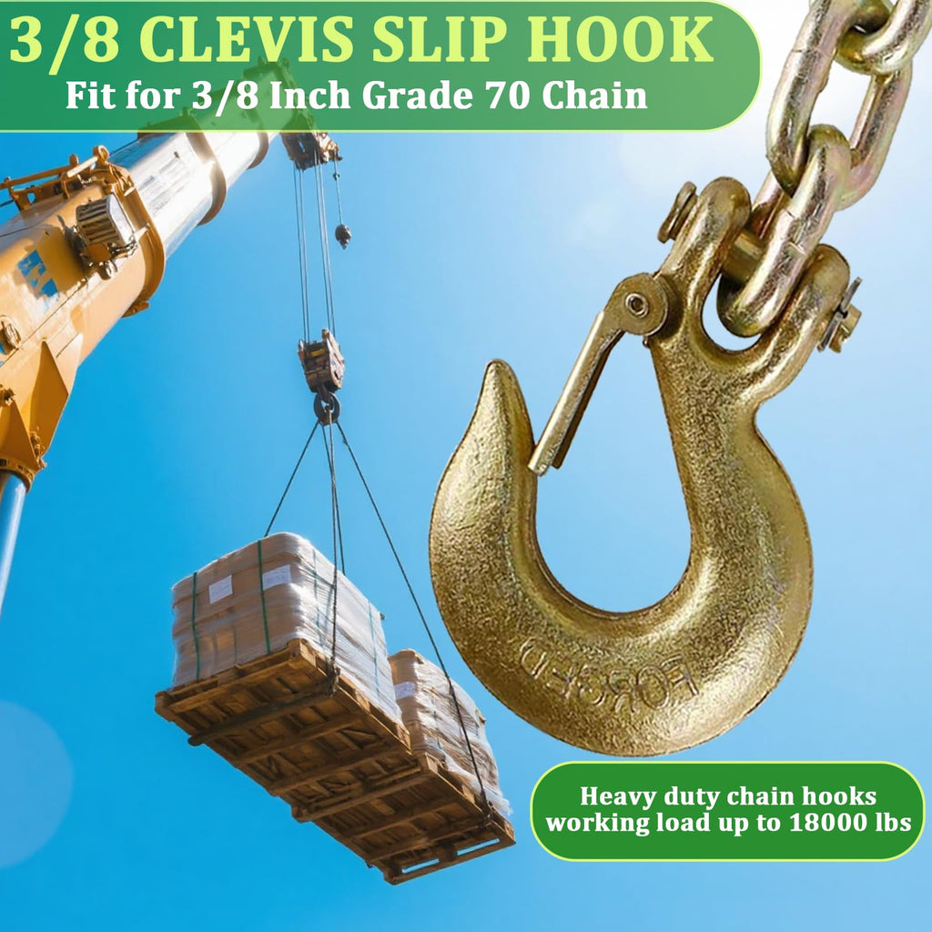 3/8" Clevis Slip Hook with Safety Latch D453