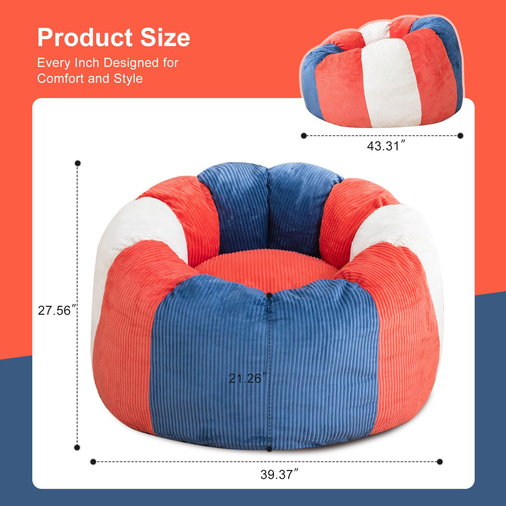 Shredded Foam Bean Bag Chair with Arms Q539733
