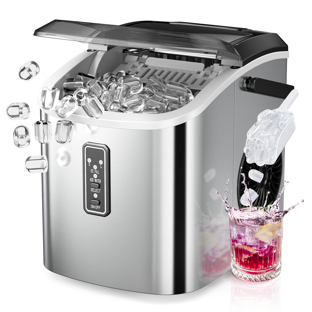 Portable Countertop Ice Maker with Carry Handle and Scoop Z211237