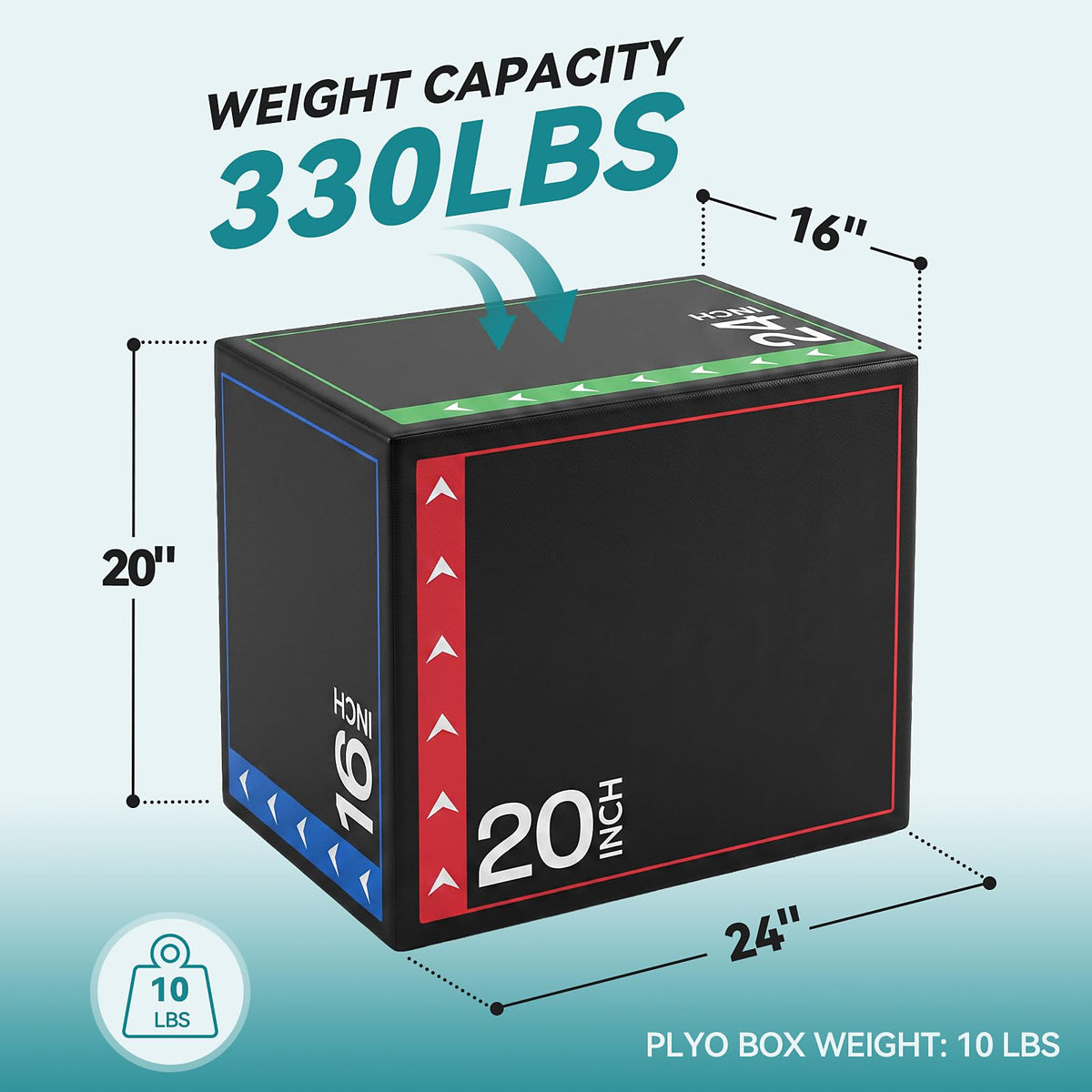 3-in-1 Non-Slip Cushioned Plyometric Jump Box L241138