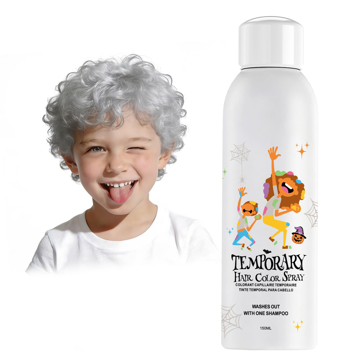 White Temporary Hair Color Spray 150ml O661