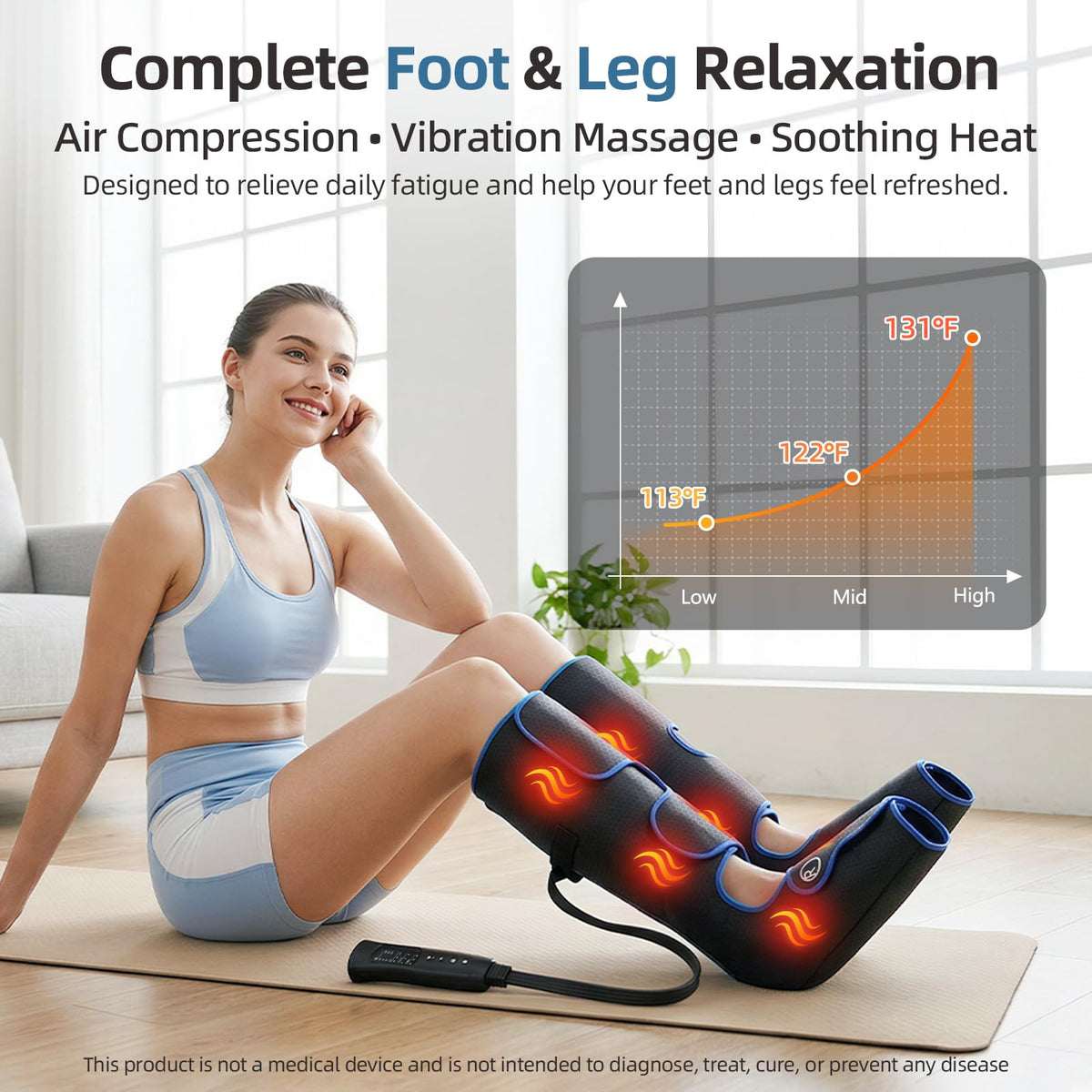 Air Compression Leg Massager with Heat I467