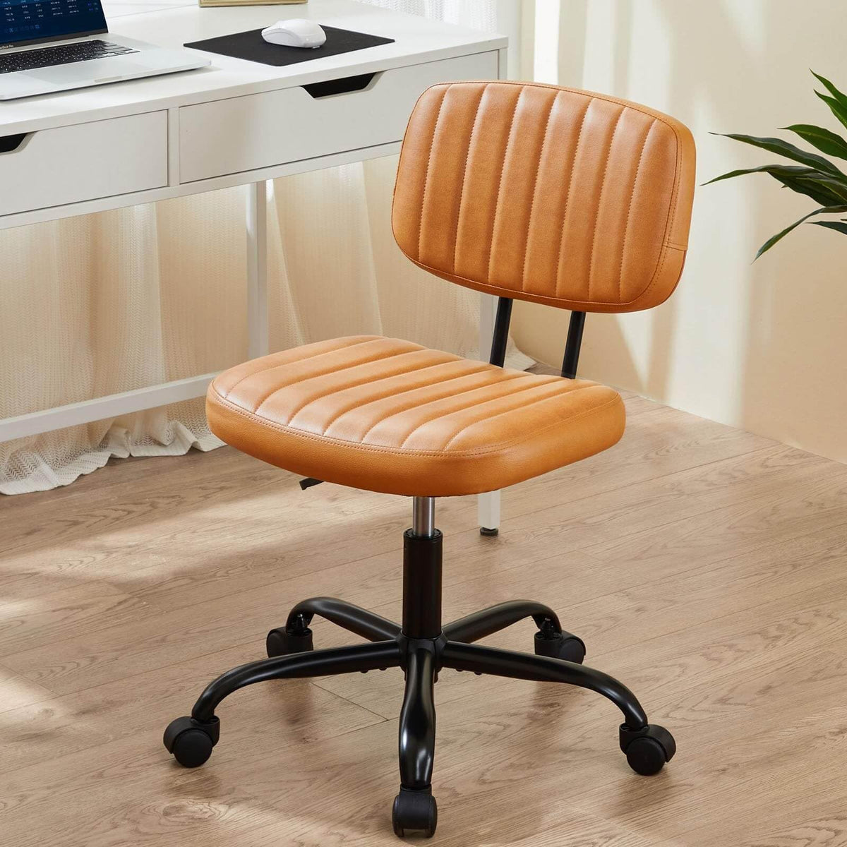 Orange Adjustable Height Swivel Rolling Office Chair X755