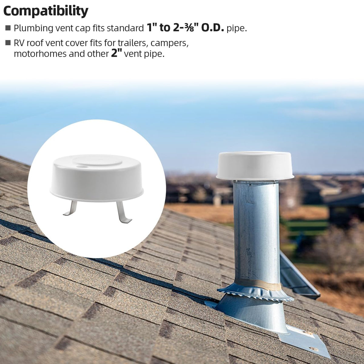 RV Roof Plumbing Vent Cap R49248