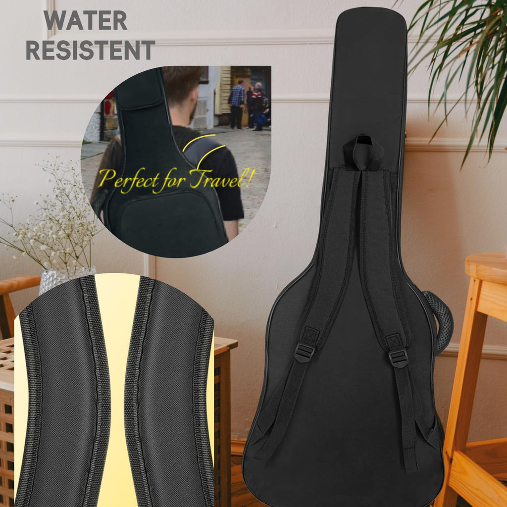 Black Acoustic Guitar Gig Bag with Adjustable Shoulder Strap R29371