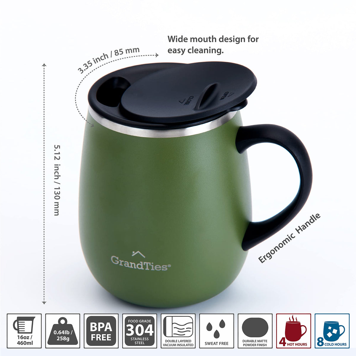 16 oz Insulated Stainless Steel Tumbler 2-Pack N72948