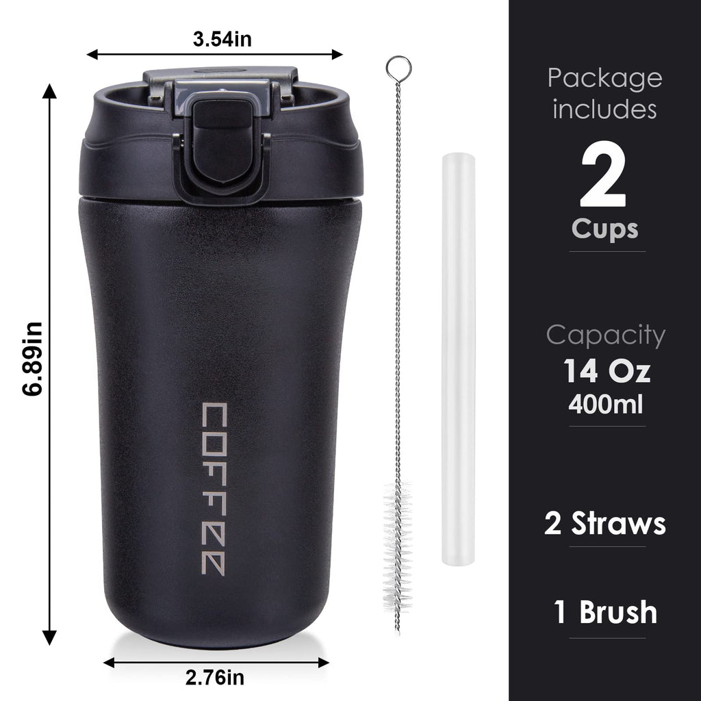 14 oz 2 Pack Vacuum Insulated Stainless Steel Tumbler L19430