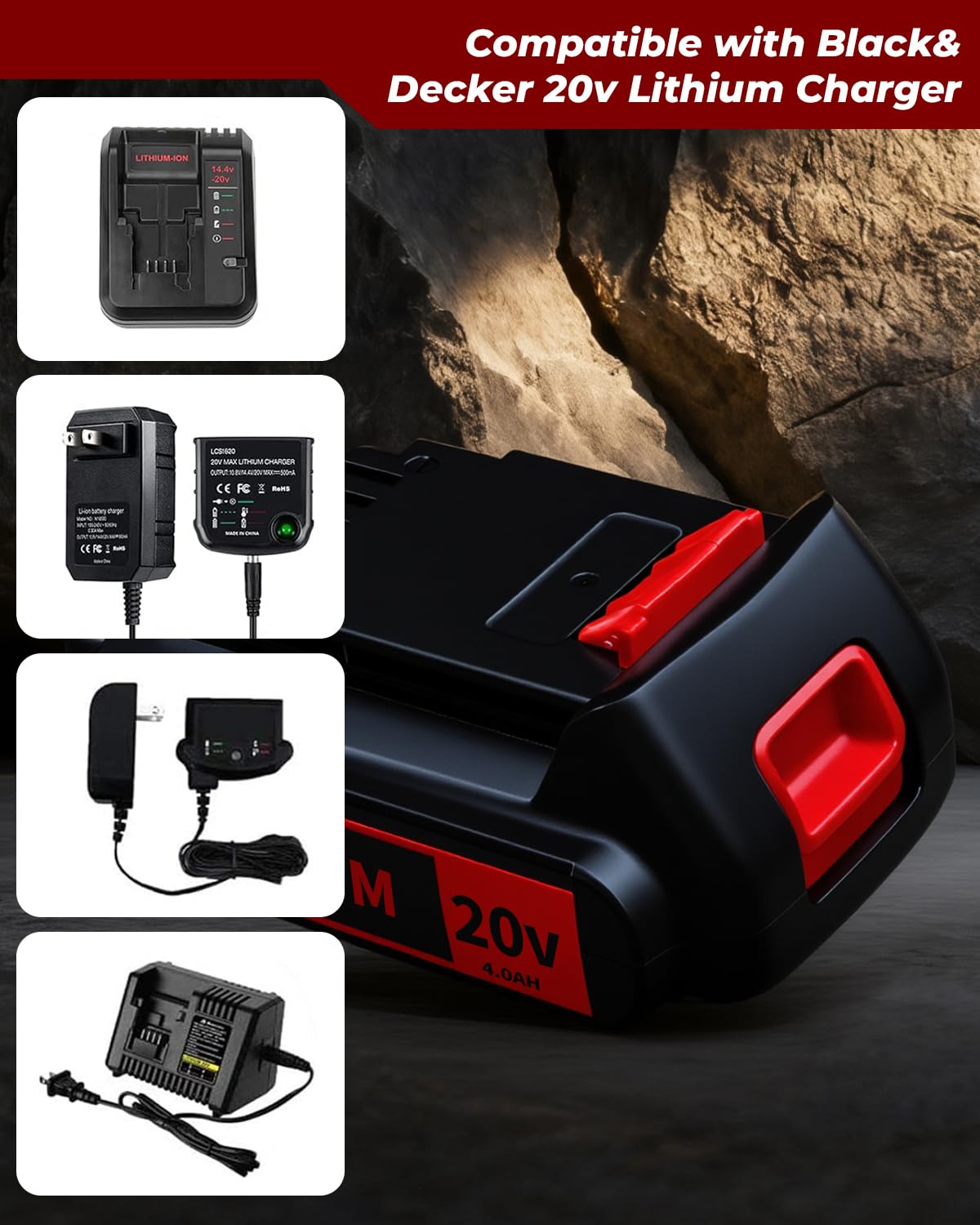 20V 4.0Ah Lithium Battery 2-Pack H24318