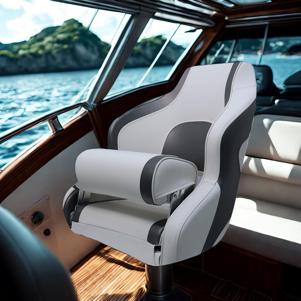 White Black Boat Seat M7222