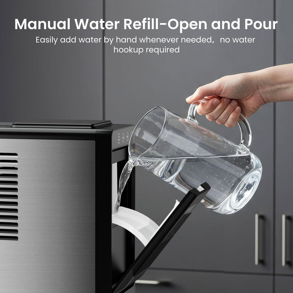Portable Countertop Ice Maker, 26 lbs/24H, Self-Cleaning, Black I15826