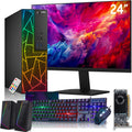 RGB Gaming Desktop PC with 24" FHD Monitor, 16GB DDR4 RAM, 512GB NVMe SSD P5385