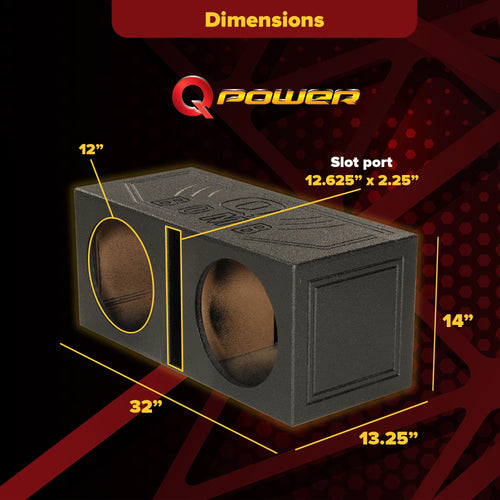 12" Dual Vented Subwoofer Box V474458