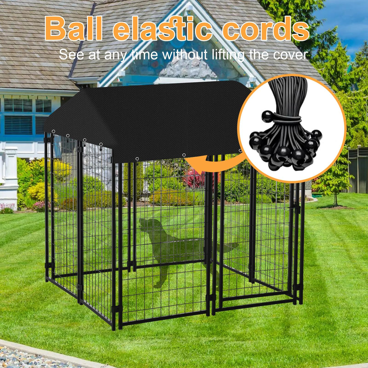 10' x 5' Heavy Duty Waterproof Oxford Cloth Dog Kennel Cover W114740