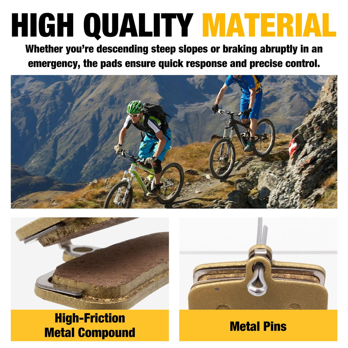 4 Packs Front and Rear Disc Brake Pads Y652370