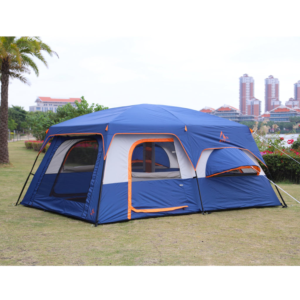 Extra Large 10-12 Person 2 Room Waterproof Double Layer Cabin Tent A211