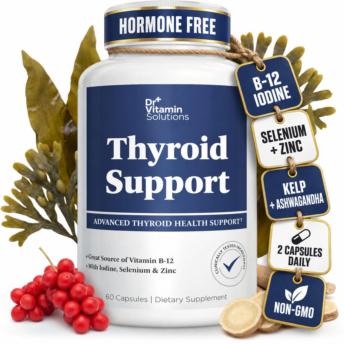 Iodine Thyroid Support Supplement 60 Capsules H76141