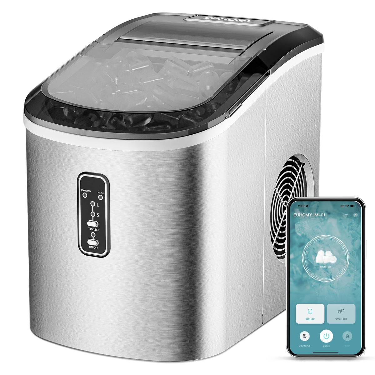Countertop Ice Maker with Ice Scoop and Basket M48547