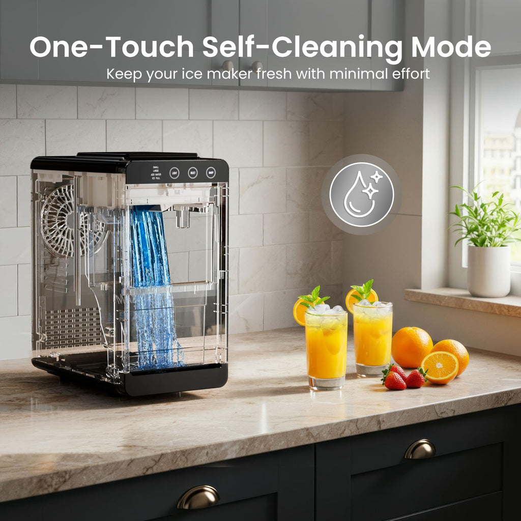 Portable Countertop Ice Maker, 26 lbs/24H, Self-Cleaning, Black I15826