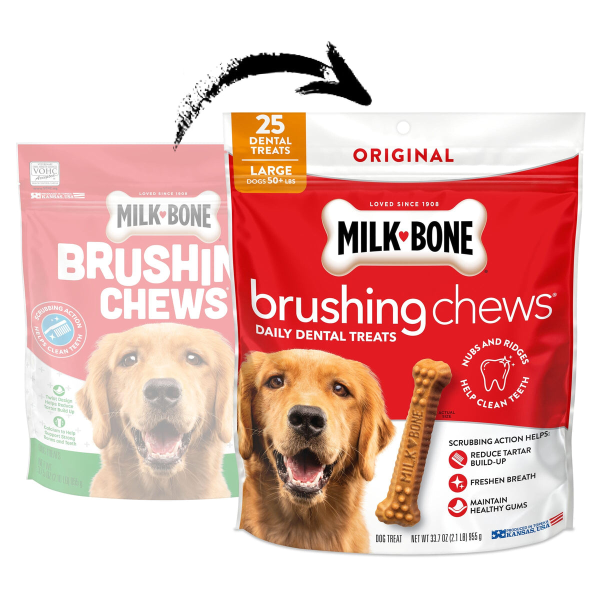 Large Daily Dental Dog Chews 33.7 oz Bag L906547