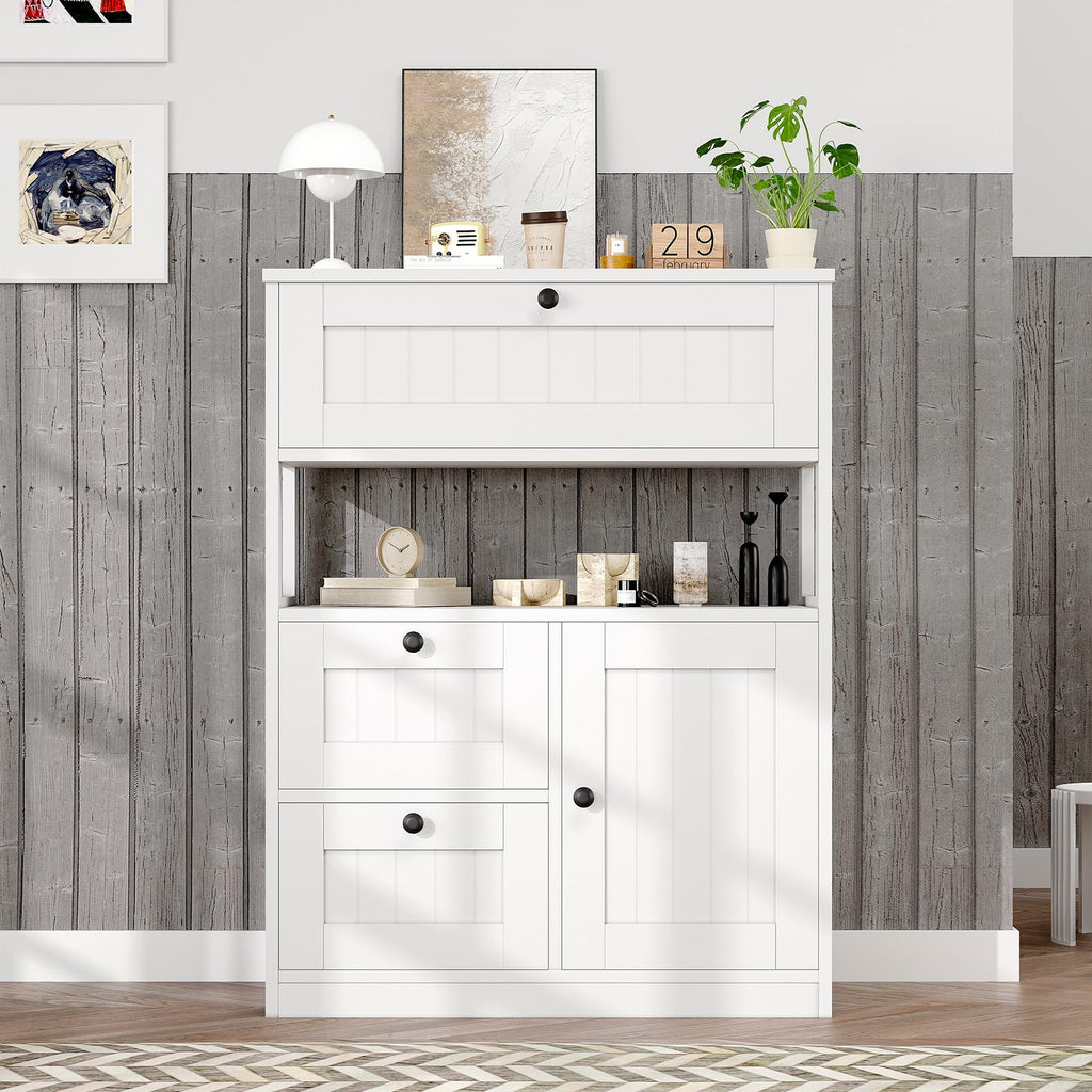 Bathroom Floor Storage Cabinet with 1 Door and 3 Drawers Y5455