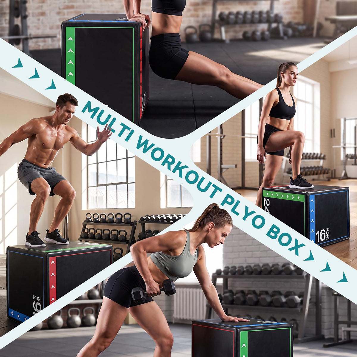 3-in-1 Non-Slip Cushioned Plyometric Jump Box L241138