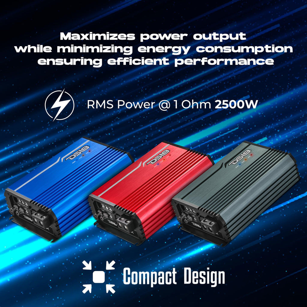 Compact Full-Range Class D 1-Channel Amplifier 2,500 Watts RMS Monoblock W21511