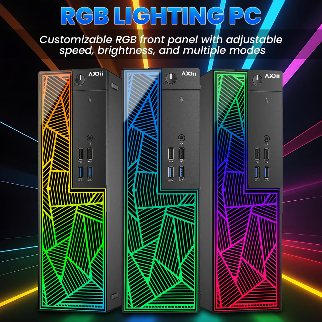 RGB Gaming Desktop PC with 24" FHD Monitor, 16GB DDR4 RAM, 512GB NVMe SSD P5385