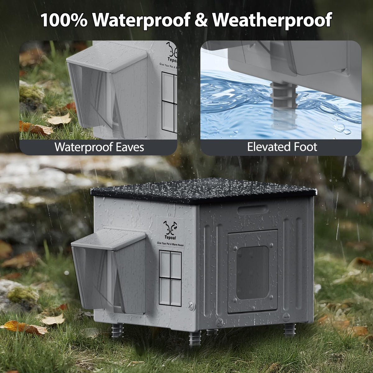 Heated Waterproof Insulated Cat House M983374