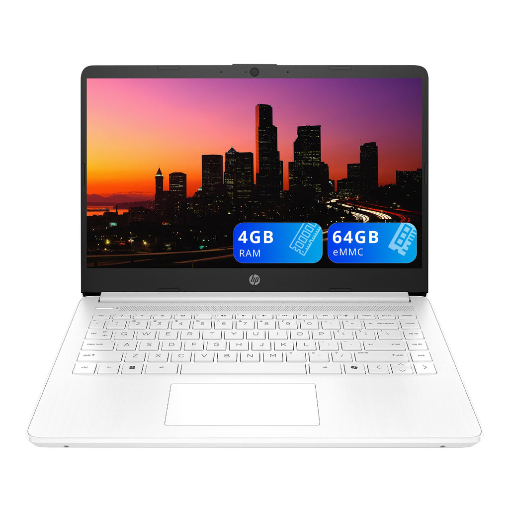 14" HD Laptop, Intel Celeron N4500, 4GB DDR4 RAM, 64GB eMMC, White Z72645