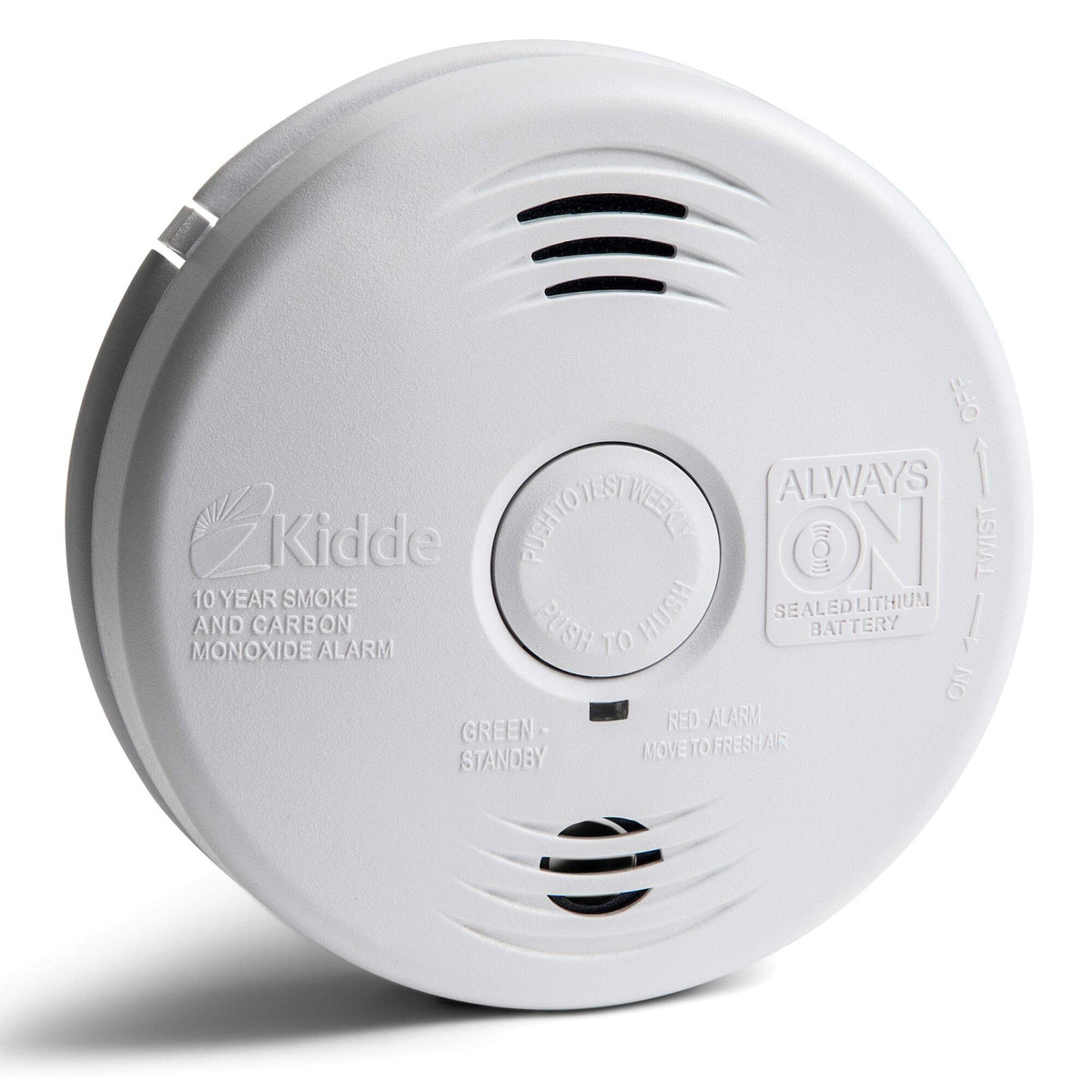 Hardwired Smoke and Carbon Monoxide Detector Alarm with Voice Warning, White U826941