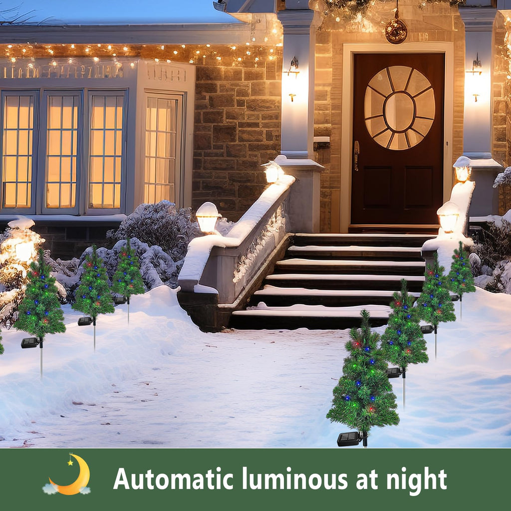 Solar Christmas Tree Garden Stake Lights Outdoor Waterproof M601