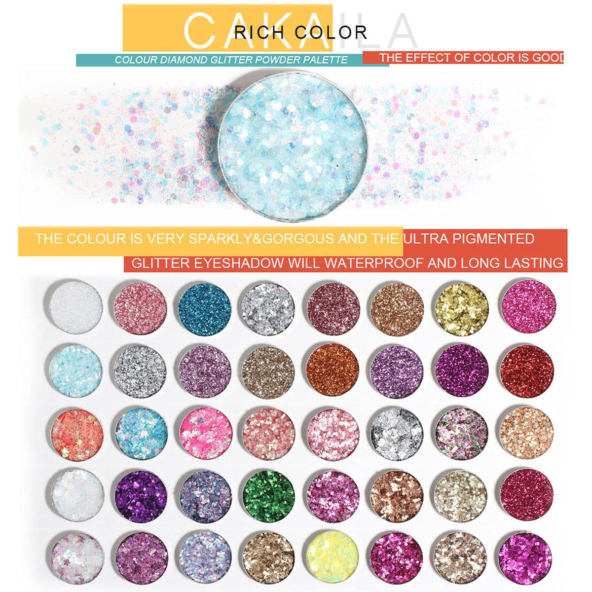 40 Colors Glitter Eyeshadow Palette S841473