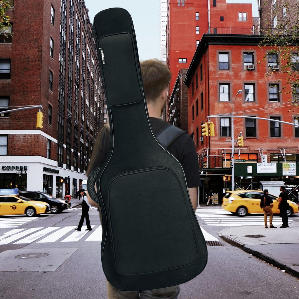 Black Acoustic Guitar Gig Bag with Adjustable Shoulder Strap R29371