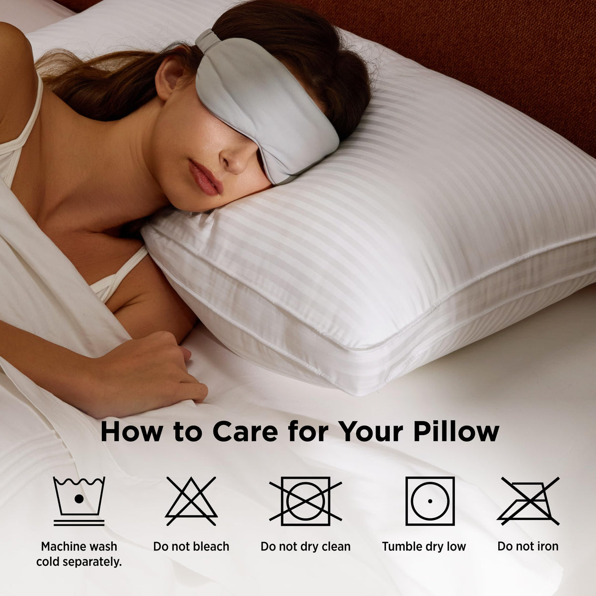 King Size Set of 2 Cotton Pillows S79460